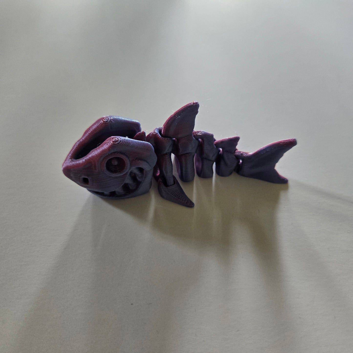 Mini Skeleton Shark Keychain (V1) (FF3D)