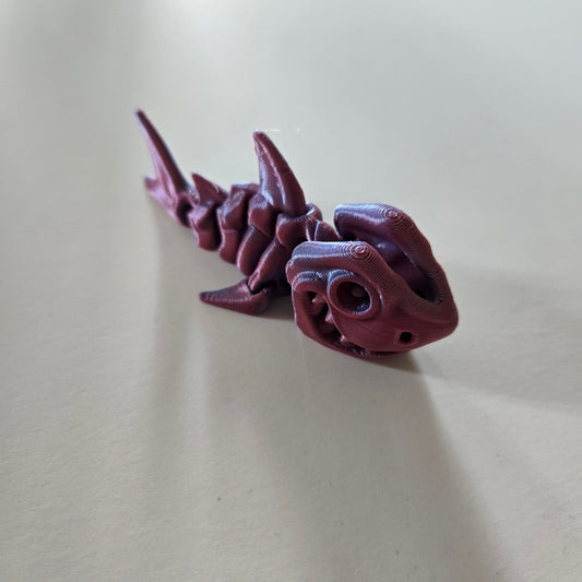 Mini Skeleton Shark Keychain (V1) (FF3D)