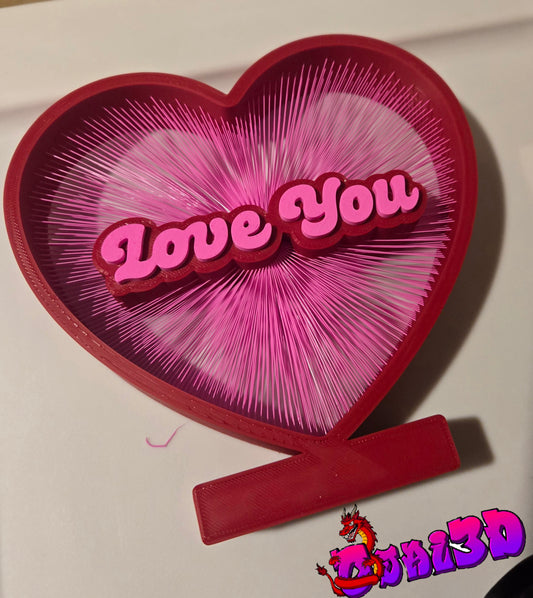 Love You 3D String Art (Standard V1)