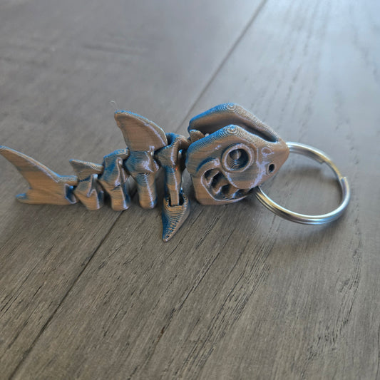 Mini Skeleton Shark Keychain (V1) (FF3D)