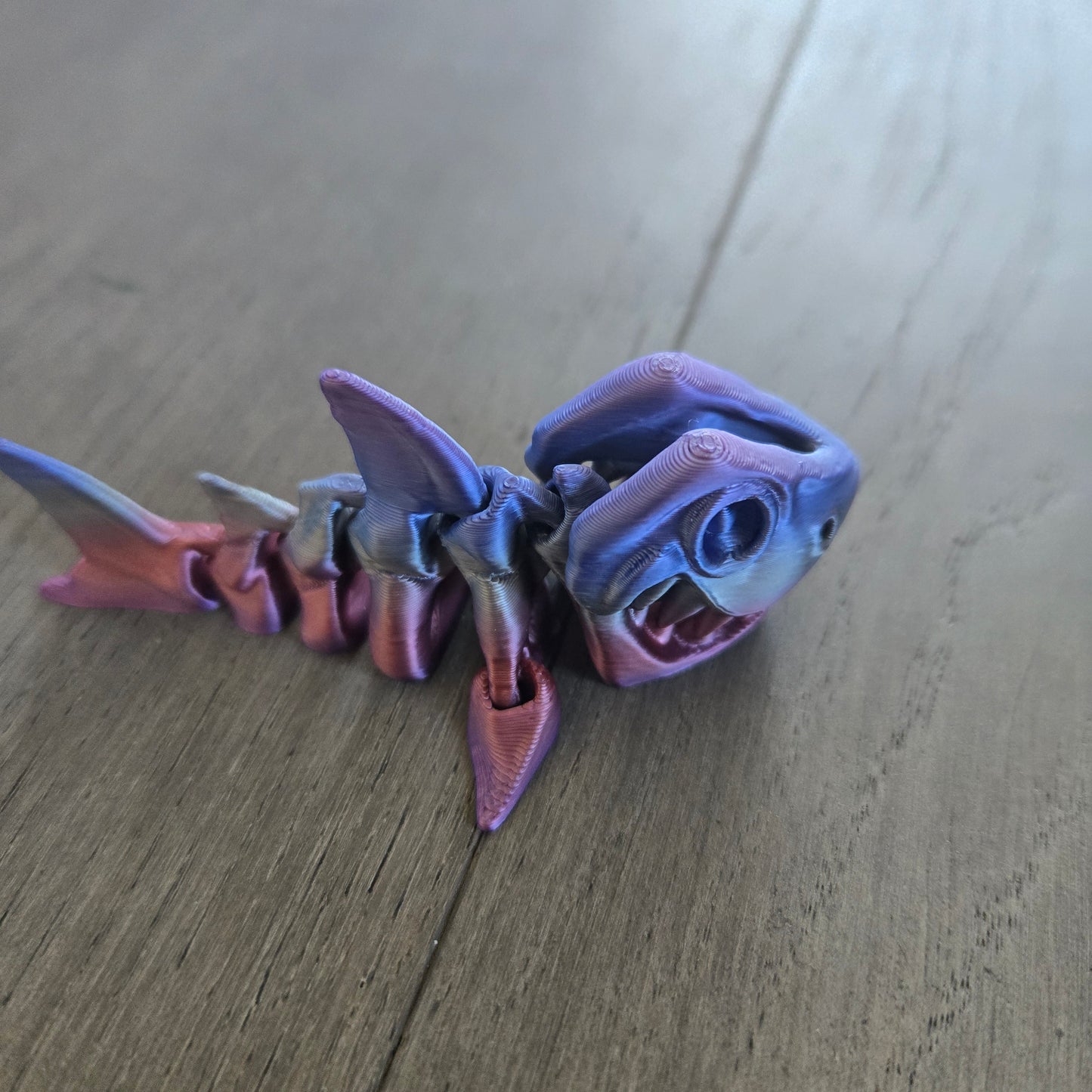 Mini Skeleton Shark Keychain (V1) (FF3D)