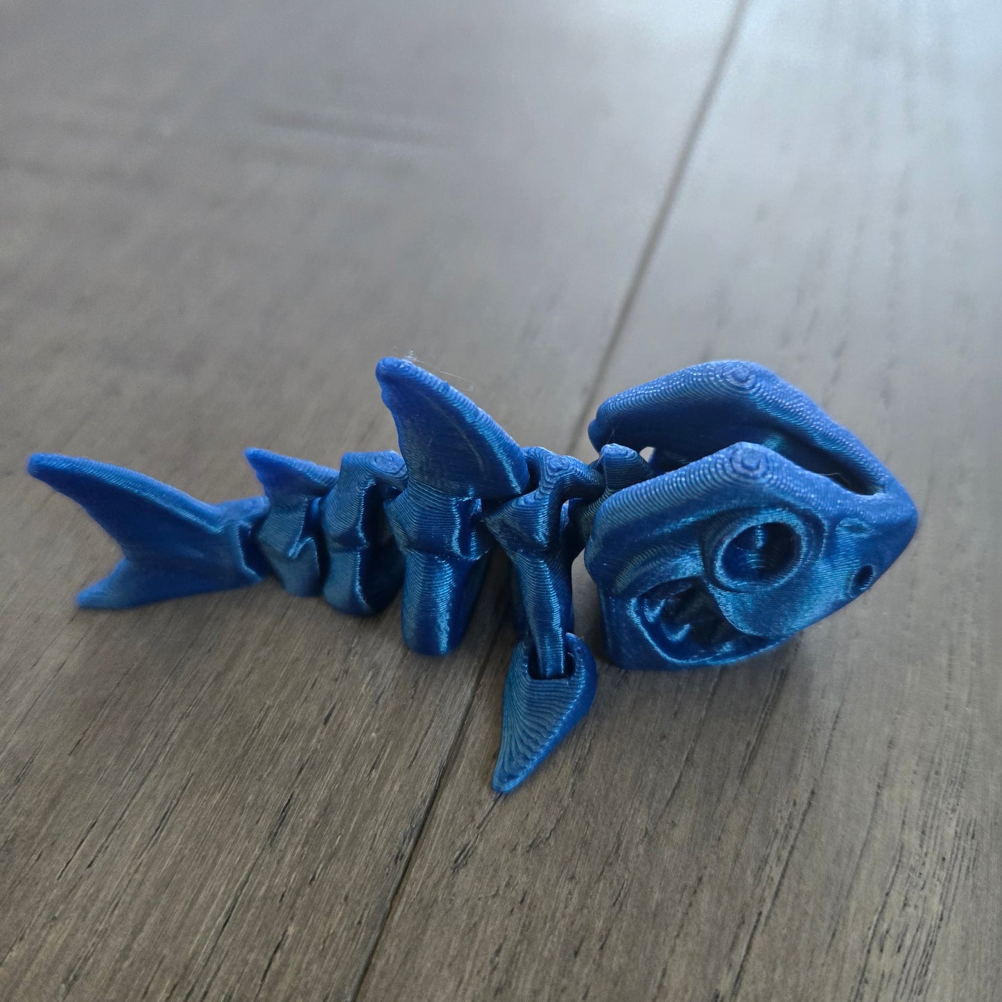 Mini Skeleton Shark Keychain (V1) (FF3D)